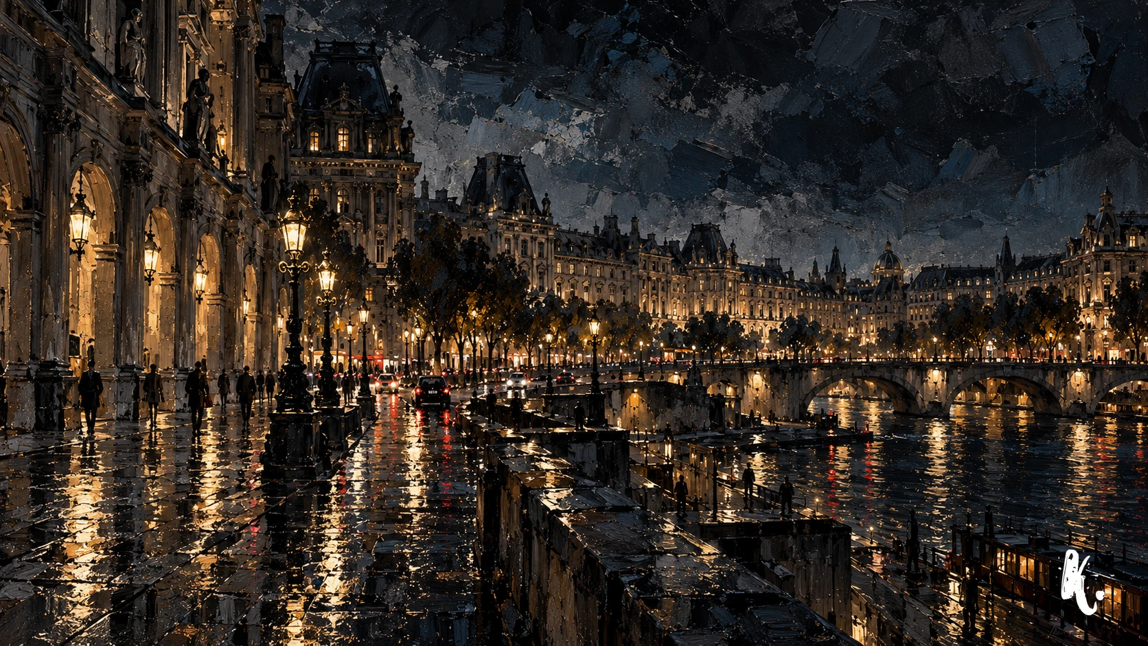 Façades monumentales et quais du premier arrondissement de nuit