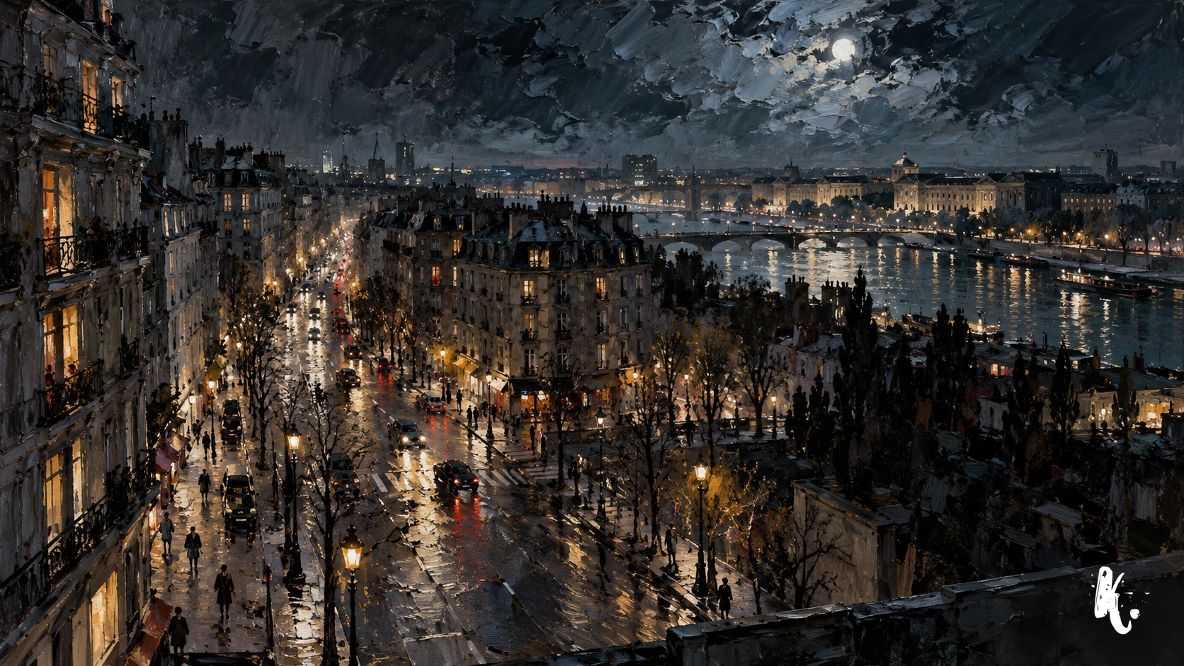 Vue nocturne du Bourg Le Havre
