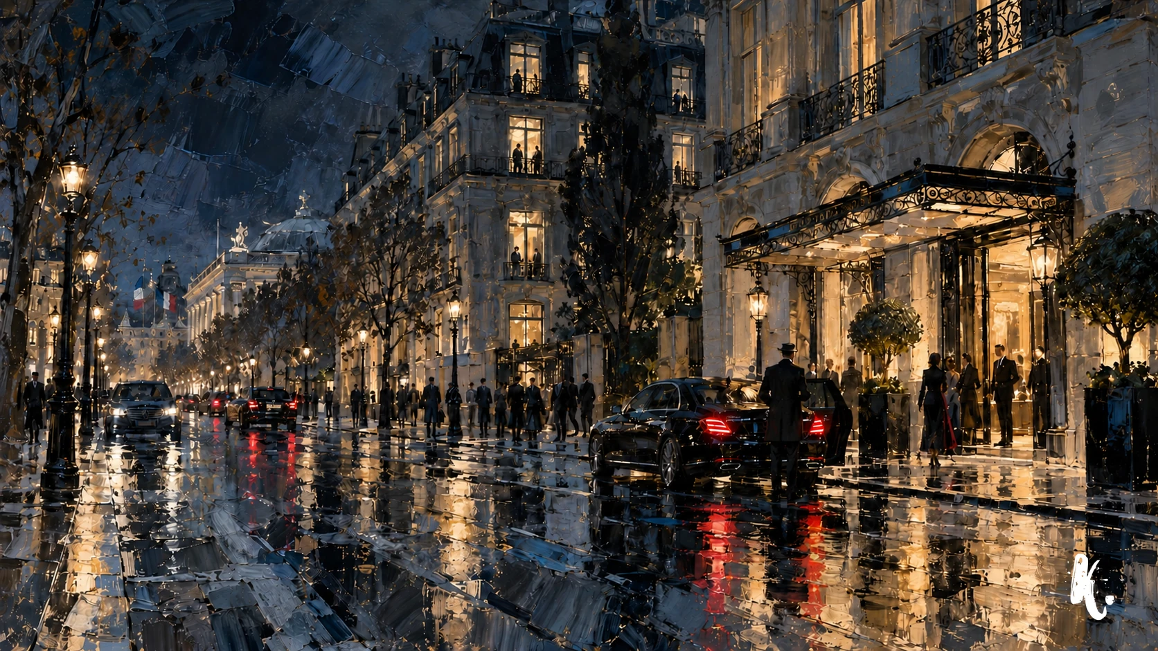 Entrée et circulation nocturne dans le huitième arrondissement
