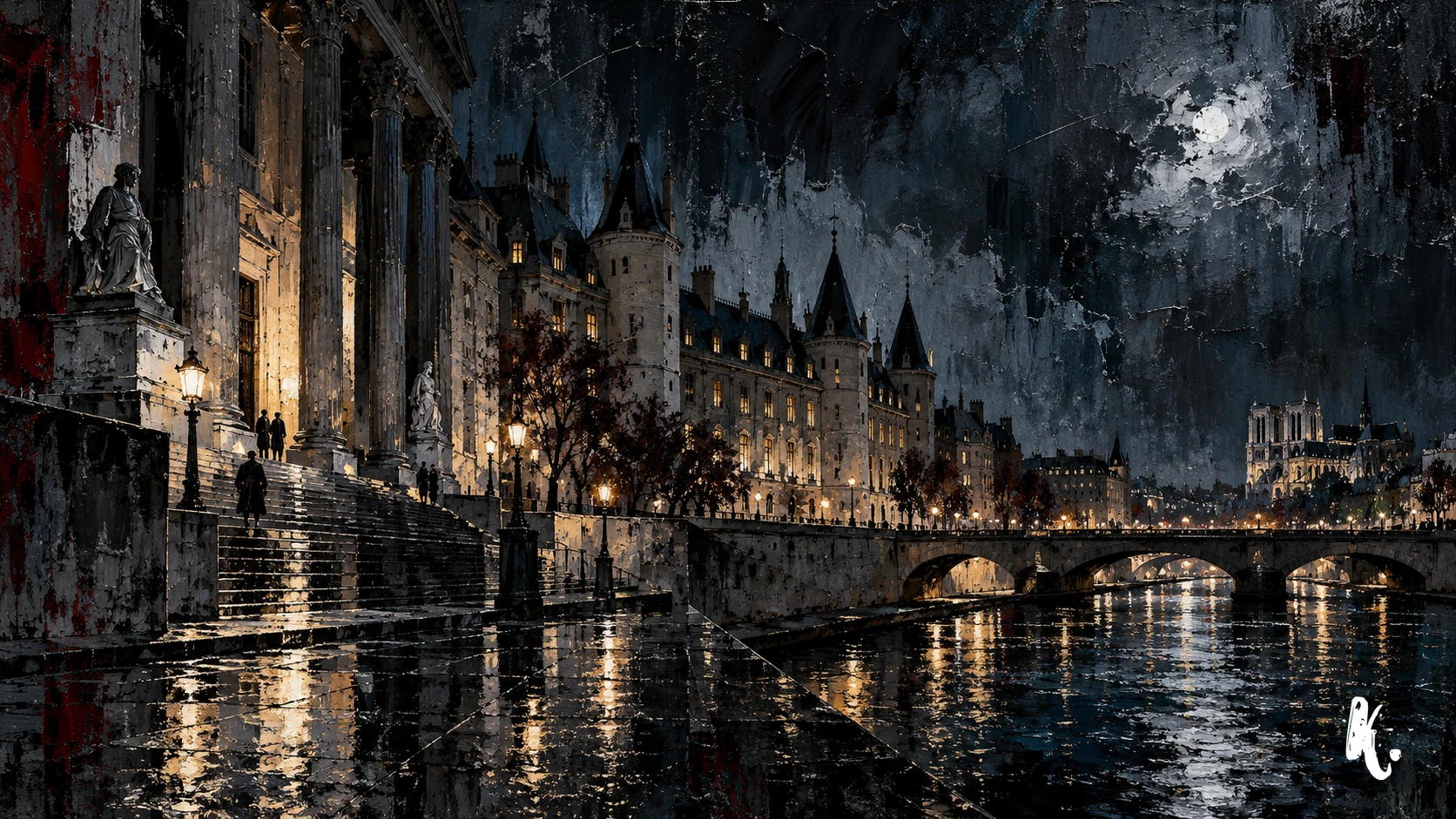 Paris nocturne, ses façades et ses quais
