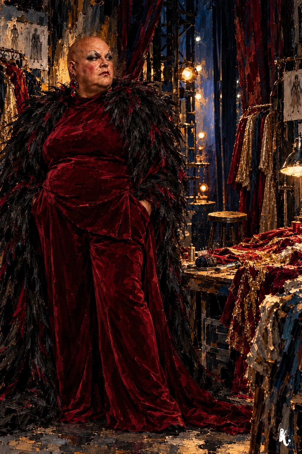 Freesia observe les préparatifs dans les coulisses d’un cabaret