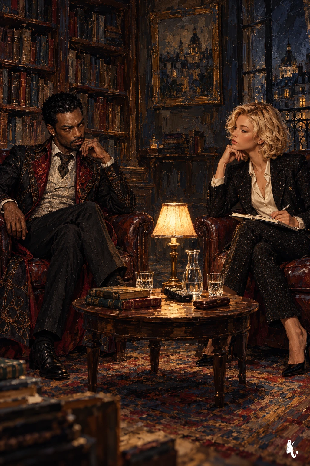 Malik et Babyface dans la salle de lecture du Quartier latin