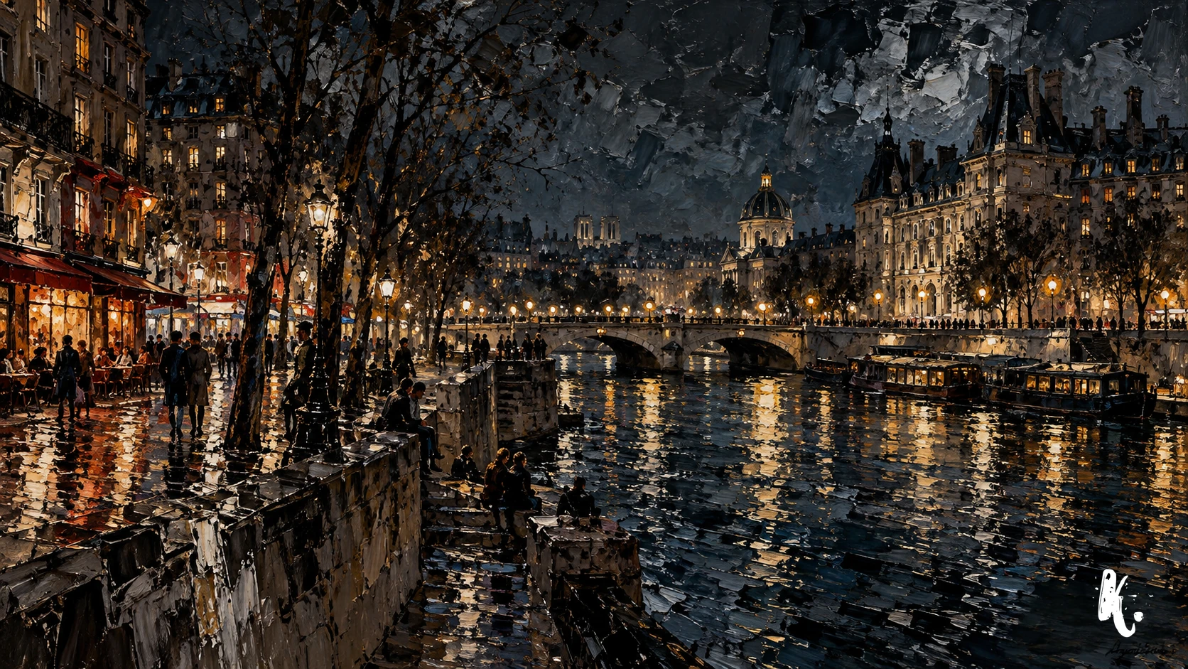 Paris nocturne et ses présences humaines