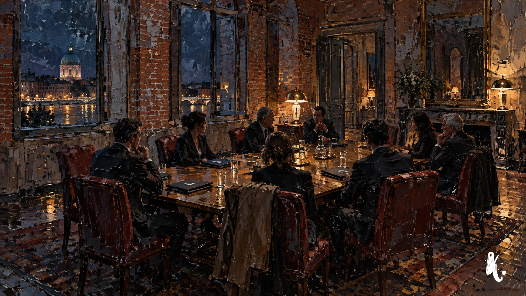 Réunion dans un salon toulousain