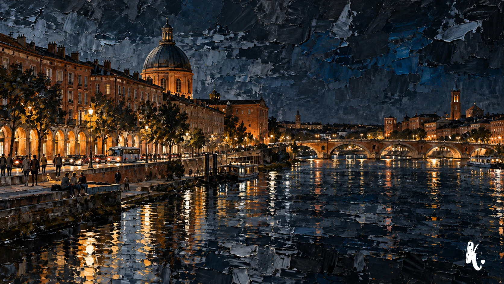 Quais toulousains de nuit