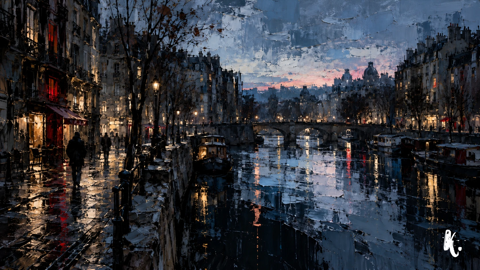 Les premières lueurs sur la ville après la nuit